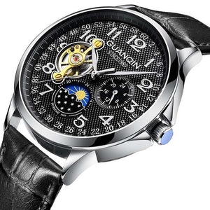 GUANQIN 2019 men's watches top brand luxury business Automatic clock Tourbillon waterproof Mechanical watch relogio masculino