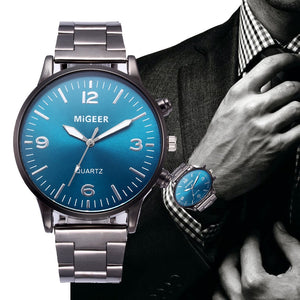 2019 New Fashion men watches water proof Women Crystal Stainless Steel Analog Quartz Wrist Watch Bracelet relogio F30