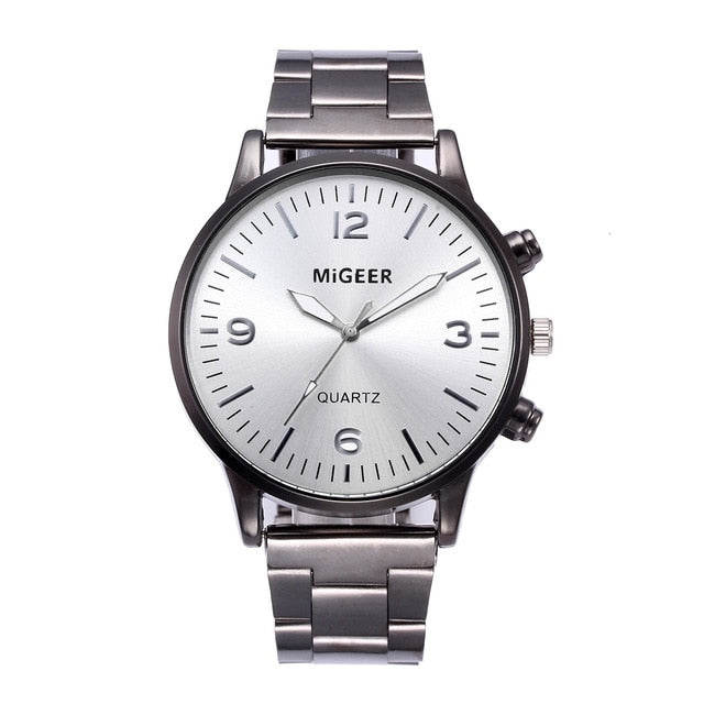 2019 New Fashion men watches water proof Women Crystal Stainless Steel Analog Quartz Wrist Watch Bracelet relogio F30