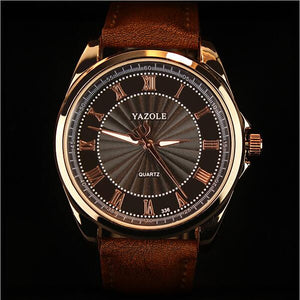 YAZOLE 2019 Business Watch Men Top Brand Luxury Quartz Wrist Watches Classic Fashion Leather Male Wristwatch Clock Reloj Hombre
