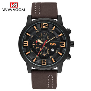Sports Waterproof Watch Men 2019 New Mens Watches Top Brand Luxury Quartz Watch Casual Leather Military Clock Relogio Masculino