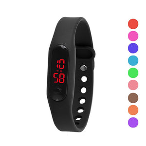 2019 NEW Casual watches simple men's black sports digital LED display silicone ladies outdoor fashion bracelet gift