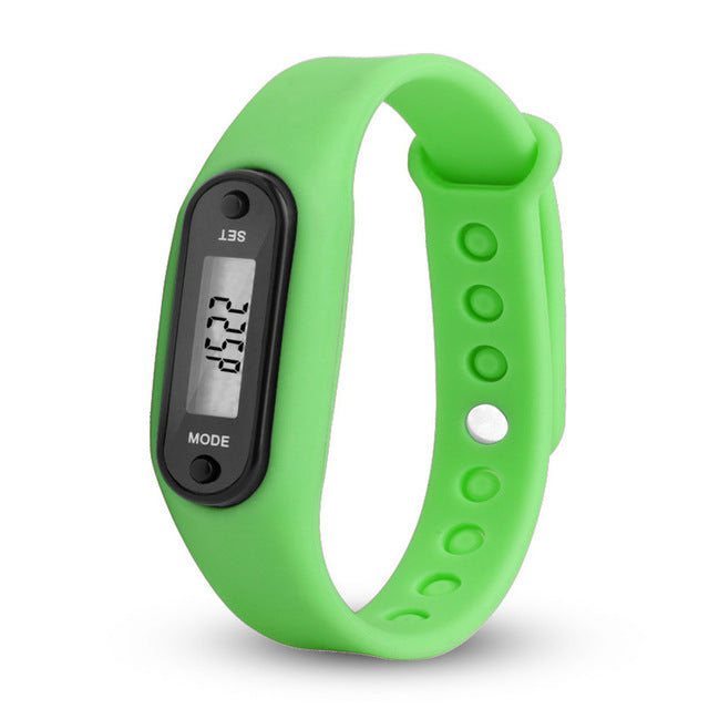 Run Step Watch Bracelet Pedometer Calorie Counter Digital LCD Walking Distance Electronic Watch digital Watch fashion gif Men's