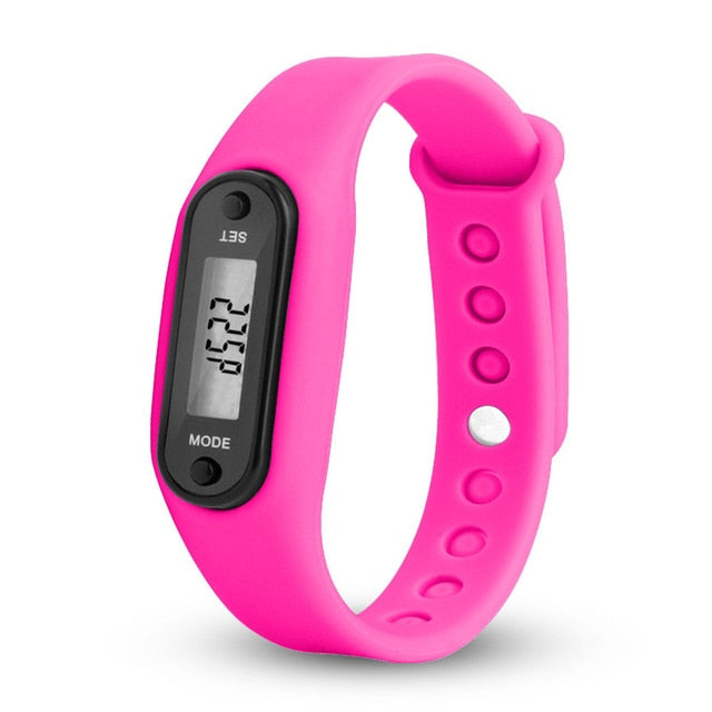 Run Step Watch Bracelet Pedometer Calorie Counter Digital LCD Walking Distance Electronic Watch digital Watch fashion gif Men's