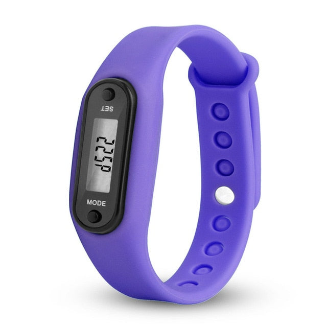 Run Step Watch Bracelet Pedometer Calorie Counter Digital LCD Walking Distance Electronic Watch digital Watch fashion gif Men's