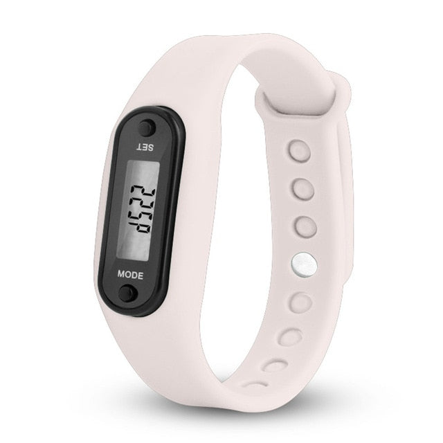 Run Step Watch Bracelet Pedometer Calorie Counter Digital LCD Walking Distance Electronic Watch digital Watch fashion gif Men's