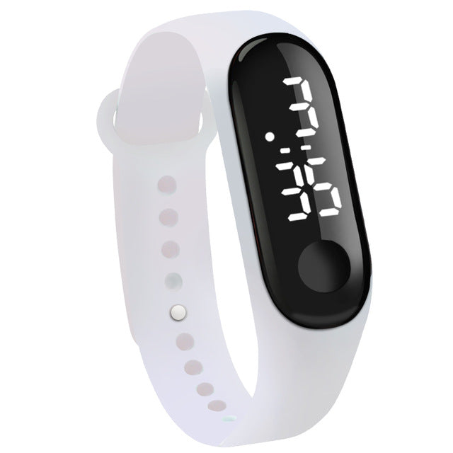 Digital Touch Screen LED Display Silicone Strap Men Women Couple Wristwatch Electronic Bracelet Watches Kids Sport Fitness Clock