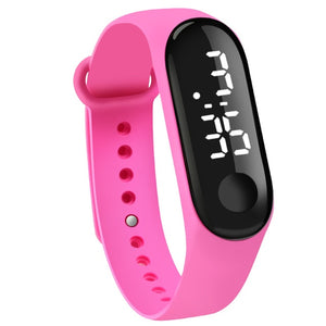 Digital Touch Screen LED Display Silicone Strap Men Women Couple Wristwatch Electronic Bracelet Watches Kids Sport Fitness Clock