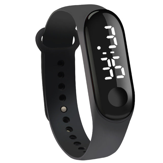 Digital Touch Screen LED Display Silicone Strap Men Women Couple Wristwatch Electronic Bracelet Watches Kids Sport Fitness Clock