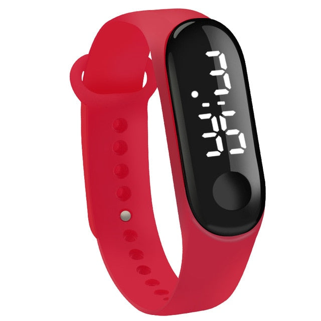 Digital Touch Screen LED Display Silicone Strap Men Women Couple Wristwatch Electronic Bracelet Watches Kids Sport Fitness Clock