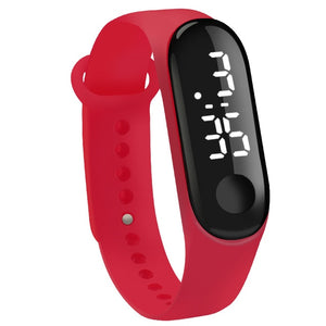 Digital Touch Screen LED Display Silicone Strap Men Women Couple Wristwatch Electronic Bracelet Watches Kids Sport Fitness Clock