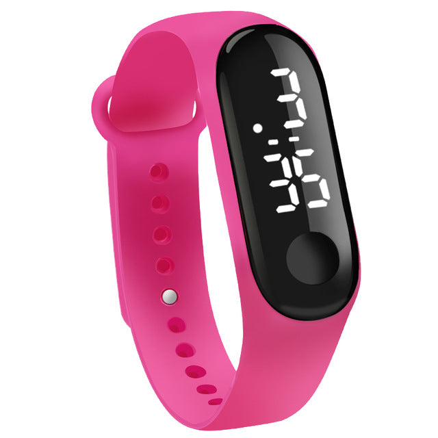 Digital Touch Screen LED Display Silicone Strap Men Women Couple Wristwatch Electronic Bracelet Watches Kids Sport Fitness Clock