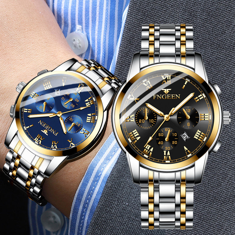 Successful man business clock non-mechanical men watch grandeur quartz mens watches waterproof luminous male watch Montre Homme