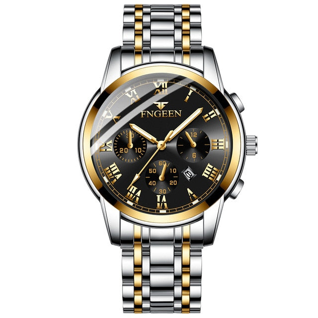 Successful man business clock non-mechanical men watch grandeur quartz mens watches waterproof luminous male watch Montre Homme