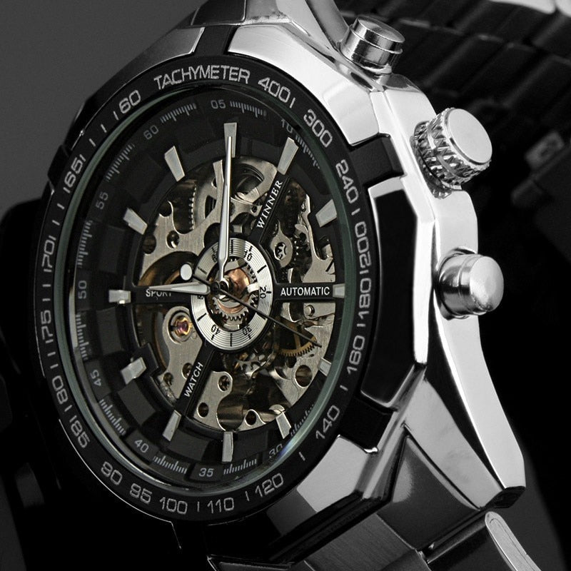 WINNER New Men Automatic Mechanical Watches Skeleton Clock Male Business Causal Watches Gifts Relogio Masculino erkek kol saati