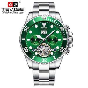 Tevise Luxury Fashion Brand Mechanical Watch Man Automatic Tourbillon Gold Watches Casual Waterproof Clock Masculino Relogio