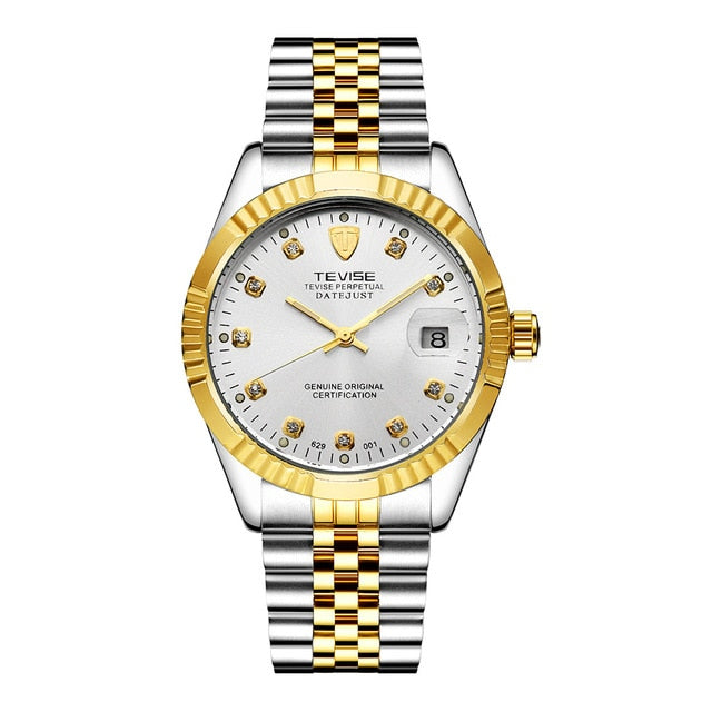 TEVISE Mechanical Watch Luxury Waterproof  Stainless Luminous Auto Date Fashion Business Automatic Men Watch 2019 Relogio