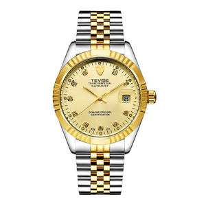 TEVISE Mechanical Watch Luxury Waterproof  Stainless Luminous Auto Date Fashion Business Automatic Men Watch 2019 Relogio