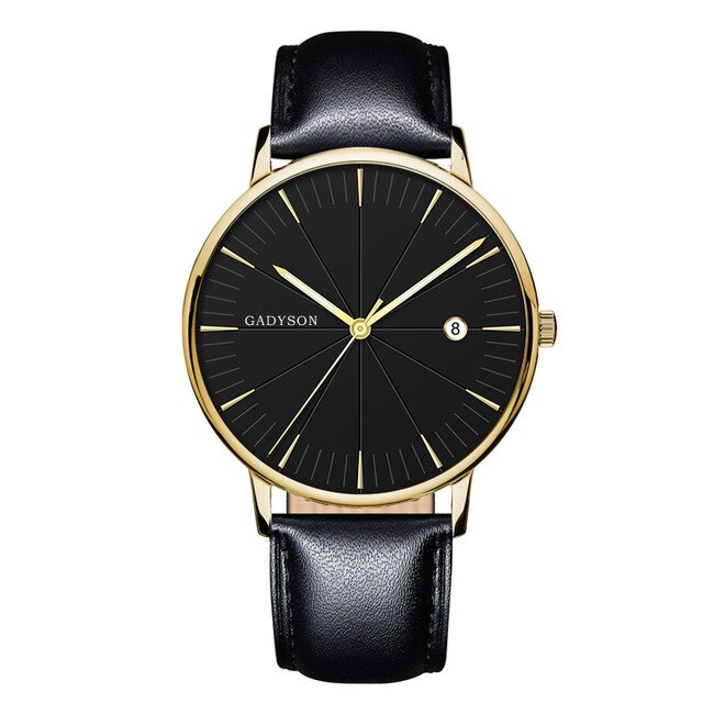 Fashion Business Watch Men Luxury Brand Gold Black Mesh Steel Quartz Watch for Man Minimalist Wrist Watches Relogio Masculino
