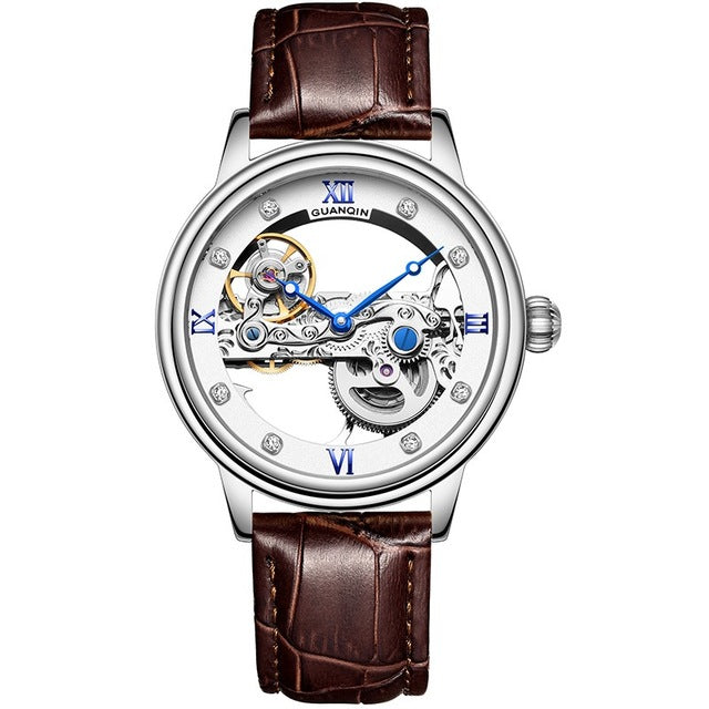 GUANQIN Luminous  Mechanical Automatic men watches Tourbillon 2019 luxury top brand  men clock waterproof gold relogio masculino