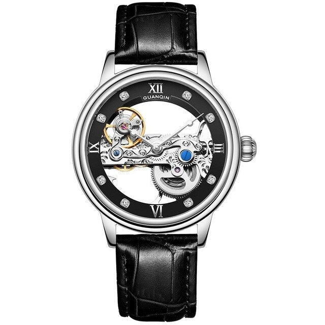 GUANQIN Luminous  Mechanical Automatic men watches Tourbillon 2019 luxury top brand  men clock waterproof gold relogio masculino
