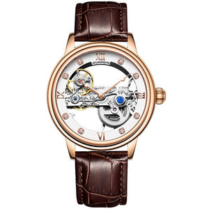 GUANQIN Luminous  Mechanical Automatic men watches Tourbillon 2019 luxury top brand  men clock waterproof gold relogio masculino