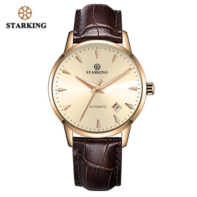 STARKING Mechanical Watch Men Miyota Movt Stainless Steel Wristwatch Sapphire Automatic Self-wind Men Watch Relogio 3ATM AM0171