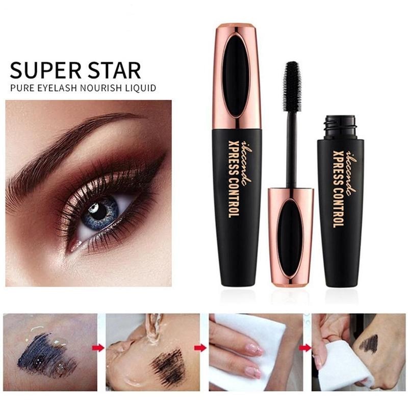 4D Silk Fiber Eyelash Mascara Extension Makeup Black Waterproof Lengthening mascara Volume Express false eyelashes cosmetic