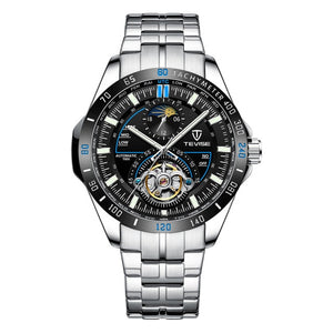 Tevise Brand Luxury Mechanical Automatic Watch Tourbillon Fashion Men Watch Stainless Clock for Male Relogio Masculino Gifts