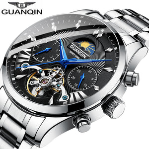 GUANQIN automatic/mechanical/luxury watch men reloj hombre clock men's/mens watches 2019 top brand luxury gold tourbillon mens