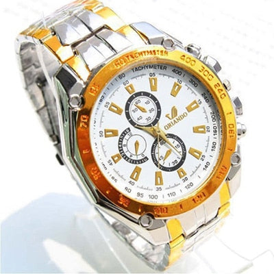Business Watches For Men Big Dial Alloy Strap Mechanical Watches Sports Watch With Stainless Steel Clasp Wrist Watch