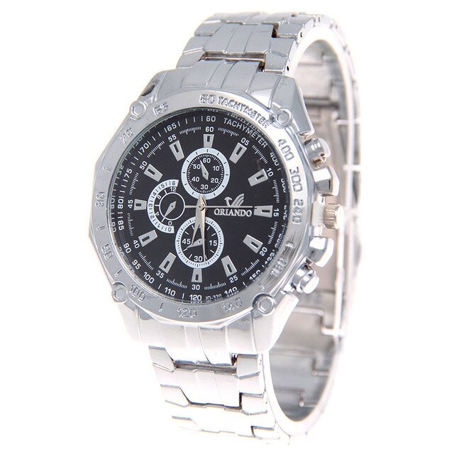 Business Watches For Men Big Dial Alloy Strap Mechanical Watches Sports Watch With Stainless Steel Clasp Wrist Watch