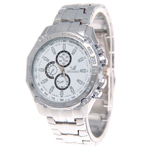 Business Watches For Men Big Dial Alloy Strap Mechanical Watches Sports Watch With Stainless Steel Clasp Wrist Watch