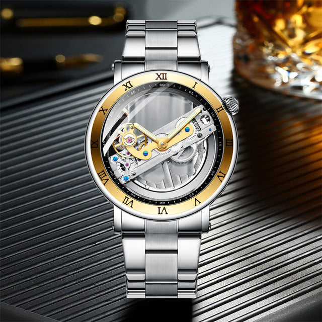FORSINING Men's Mechanical Watch Men Luxury Skeleton Automatic Watch Self-Wind Clock Sport Wrist Watch Business Wristwatch