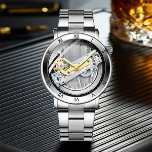FORSINING Men's Mechanical Watch Men Luxury Skeleton Automatic Watch Self-Wind Clock Sport Wrist Watch Business Wristwatch