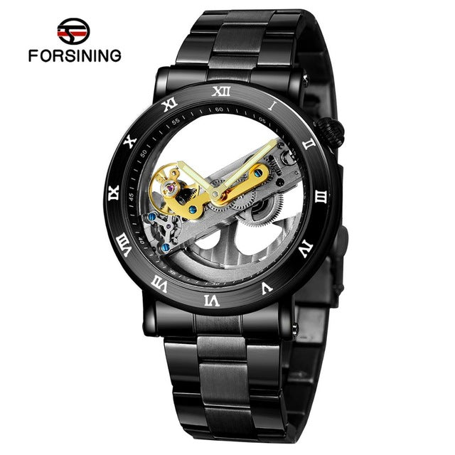 FORSINING Men's Mechanical Watch Men Luxury Skeleton Automatic Watch Self-Wind Clock Sport Wrist Watch Business Wristwatch