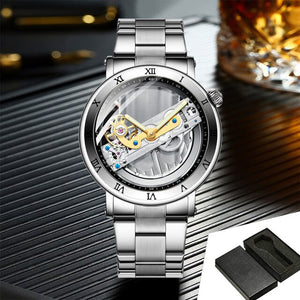 FORSINING Men's Mechanical Watch Men Luxury Skeleton Automatic Watch Self-Wind Clock Sport Wrist Watch Business Wristwatch