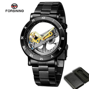 FORSINING Men's Mechanical Watch Men Luxury Skeleton Automatic Watch Self-Wind Clock Sport Wrist Watch Business Wristwatch