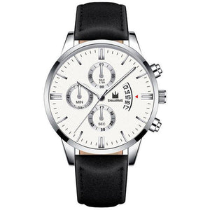 Relogio Masculino watches men fashion Sport box stainless steel leather strap watch Quartz business wristwatch Reloj Hombre 2019