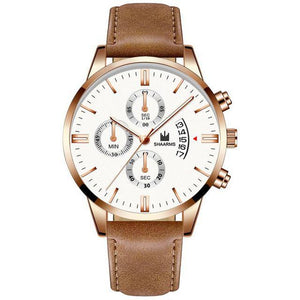 Relogio Masculino watches men fashion Sport box stainless steel leather strap watch Quartz business wristwatch Reloj Hombre 2019