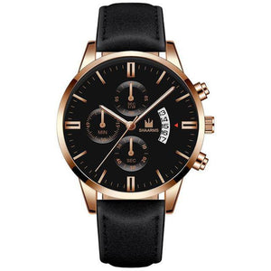 Relogio Masculino watches men fashion Sport box stainless steel leather strap watch Quartz business wristwatch Reloj Hombre 2019