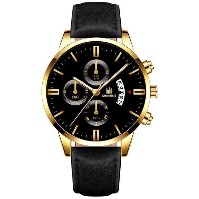 Relogio Masculino watches men fashion Sport box stainless steel leather strap watch Quartz business wristwatch Reloj Hombre 2019