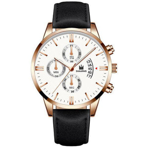 Relogio Masculino watches men fashion Sport box stainless steel leather strap watch Quartz business wristwatch Reloj Hombre 2019