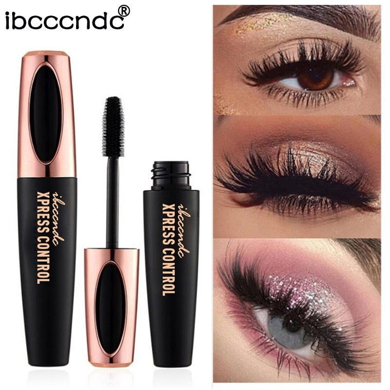 4D Silk Fiber Eyelash Mascara Waterproof Rimel 4D Mascara for Eyelash Extension Black Thick Lengthening Eye Lashes Cosmetics