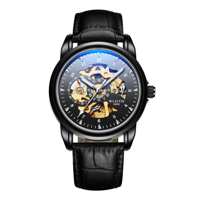 2019 luxury Automatic Watch Fashion Casual Men’s Watch Top Brand Luxury Skeleton Mechanical Watch Water Resistant Luminous Hands