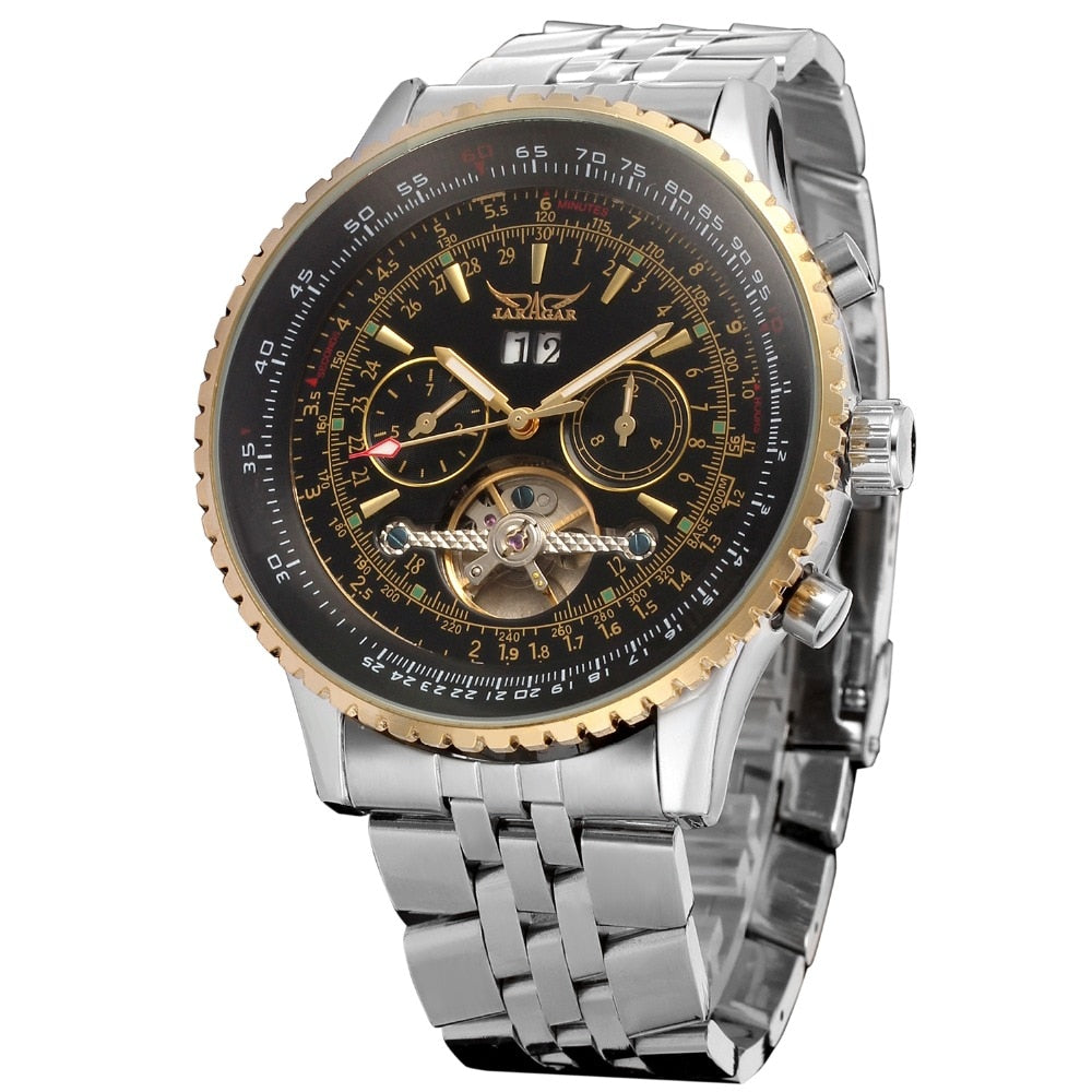 Top Brand Mens Watches  Luxury JARAGAR Men Military Sport Wristwatch Automatic Mechanical Tourbillon Watch relogio masculino