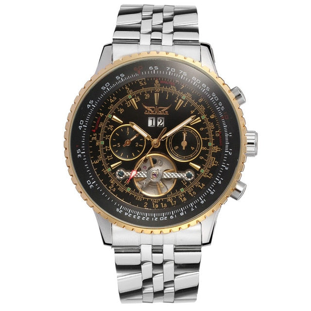 Top Brand Mens Watches  Luxury JARAGAR Men Military Sport Wristwatch Automatic Mechanical Tourbillon Watch relogio masculino