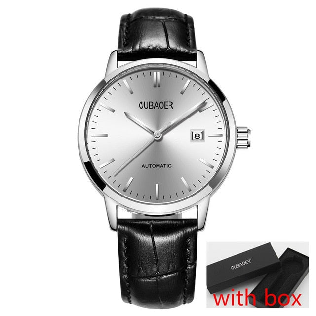 2018 New Men's WristWatch OUBAOER Stainless steel Casual Automatic Mechanical Watches Male reloj hombre