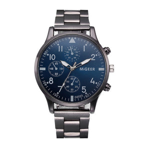 Fashion Man Crystal Stainless Steel Analog Quartz Wrist Watch Men's watch Wrist Party decoration Business Watch gif for male man