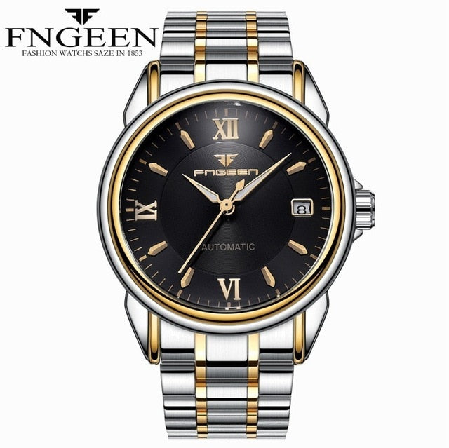 FNGEEN Full Automatic Watch Men Gold Mechanical Watches Waterproof Luminous Hands With Date Calendar montre automatique homme